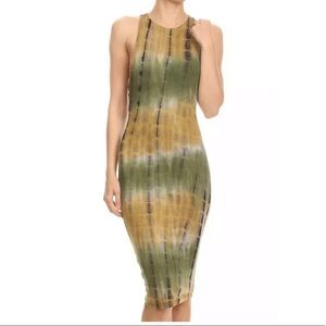 Sleeveless Tie Dye BodyCon Dress